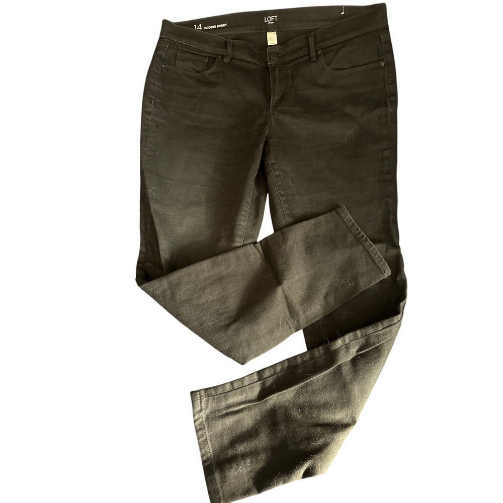 LOFT ANN TAYLOR black denim jeans size 14